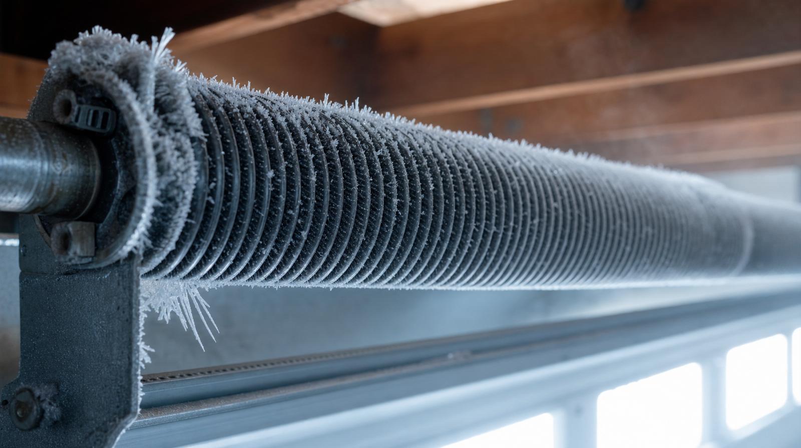 Frosted residential garage door torsion spring