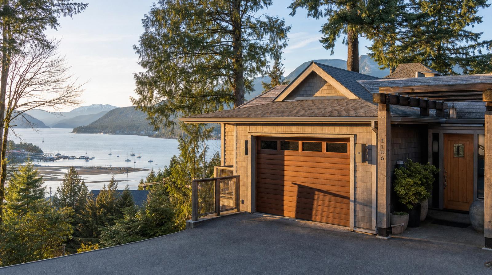 West-coast Port Moody home with a view of the calm Burrard Inlet